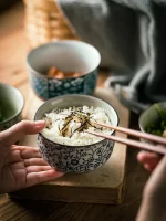 Japanese Ceramic Bowl Tableware Set Creative Retro Household Rice Bowl Single Eating Bowl Soup Noodle Bowl Small Bowl - Image 5