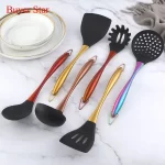 Silicone Spatula Heat-Resistant Non-Stick Set with Stainless Steel Handle for Pastry Baking Multifunction Cooking Kitchenware - Image 5
