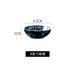 Ceramic Dinner Plates and Bowls, Blue Dishes, Creative Japanese Retro Kiln Changed Tableware Set, Dinnerware - Image 7