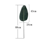 98CM 3pcs Large Artificial Plants Green Palm Tree Leaves Plastic Banana Tree Branch Wedding Garden Living Room Deco Accessories - Image 10