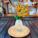 Crystal Sunflower Figurines & Miniature Glass Craft Fengshui Ornament Crystal Figurines Glass Paperwight Home Decor Love Present - Image 4