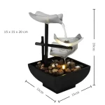 Desktop Fountain 3 Layer Relaxation Automatic Pump With Power Switch Ultra-deep Sink For Indoor Home Office Decoration - Image 4