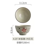Japanese Ceramic Bowl Tableware Set Creative Retro Household Rice Bowl Single Eating Bowl Soup Noodle Bowl Small Bowl - Image 25