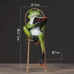 YES 1-2Pcs 3D Craft Resin Creative Thinking Reading Frog Model Figurine Home Office Tabletop Decor Gift Birthday Present - Image 4