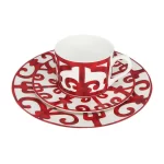Ceramic Steak Plate Set, Coffee Cup and Saucer Bone China Dinnerware, Western Food Tray, Red Pattern Dishes, Afternoon Tea Cup - Image 2