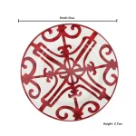 Ceramic Steak Plate Set, Coffee Cup and Saucer Bone China Dinnerware, Western Food Tray, Red Pattern Dishes, Afternoon Tea Cup - Image 9