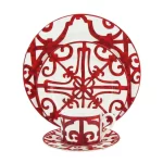 Ceramic Steak Plate Set, Coffee Cup and Saucer Bone China Dinnerware, Western Food Tray, Red Pattern Dishes, Afternoon Tea Cup - Image 7