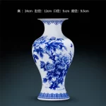 Elegant Jingdezhen Blue and White Porcelain Vases Fine Bone China Vase Peony Decorated High Quality Ceramic Vase - Image 13