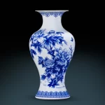 Elegant Jingdezhen Blue and White Porcelain Vases Fine Bone China Vase Peony Decorated High Quality Ceramic Vase - Image 4