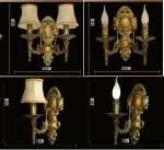 Antique Bronze Wall Sconce Light Fashion Bedroom Bedside Lamp Sconce Light Modern Antique - Image 3