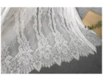 3meters long black and white strands eyelash lace lace fabric handmade diy tablecloth dress wedding dress fabric - Image 4