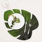 45*38CM Large Size Monstera Shaped Table Mat Tropical Leaf Placemat Dining Table Coaster EVA Eco-friendly Placemats Cup Mats