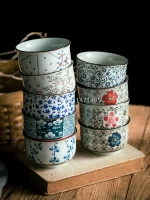 Japanese Ceramic Bowl Tableware Set Creative Retro Household Rice Bowl Single Eating Bowl Soup Noodle Bowl Small Bowl - Image 3