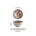 Japanese Ceramic Bowl Tableware Set Creative Retro Household Rice Bowl Single Eating Bowl Soup Noodle Bowl Small Bowl - Image 18