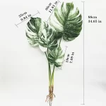 70-88CM Artificial Plants Green Plastic Monstera Fake Leaves Simulation Palm Tree Landscaping Park Hotel Home Decor Accessories - Image 8