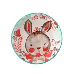 Cartoon Animal Porcelain Dinner Plate Cute Children's Bowl Christmas Decoration Dishes Household Ceramic Elk Bear Rabbit Bowl - Image 5