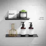 Tuqiu Bathroom Shelf 20-100cm Black Shower Rack Corner Shelf Square Bath Shower Shelf Bathroom Storage Organizer Rack - Image 2