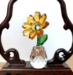 Crystal Sunflower Figurines & Miniature Glass Craft Fengshui Ornament Crystal Figurines Glass Paperwight Home Decor Love Present - Image 5