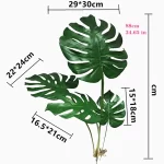 70-88CM Artificial Plants Green Plastic Monstera Fake Leaves Simulation Palm Tree Landscaping Park Hotel Home Decor Accessories - Image 7
