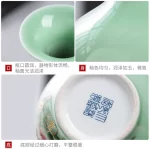 Jingdezhen Porcelain Vase ornament, living room flower arrangement, dry flower, antique lotus pattern, Celadon Glaze vases - Image 5