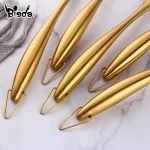 Gold Cooking Tool Set Silicone Head Kitchenware Stainless Steel Handle Soup Ladle Colander Set Turner Serving Spoon Kitchen Tool - Image 3