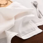12pcs Table Napkins Wedding Party Dinner Table White Cloth Napkin Restaurant Home Napkins Cotton Linen Handkerchie 4 Size - Image 4