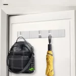 Foldable Coat Rack Wall Hanger Shelves Steel Shelf Behind Door Hooks Clothes Organizer Towel Rack Key Storage Bathroom Furniture - Image 5
