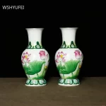 Home Ceramics Lotus Vases Ornaments Buddha Hall Worship Accessories Living Room Flower Arrangement Vase Decoration Crafts - Image 2