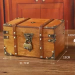 Practical Home Office Storage Box Storage Box Password Storage Box Retro Wooden Storage Box Versatile Functionality - Image 8