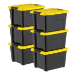 IRIS 20 Qt. Plastic Storage Bins with Lids, Stackable Storage Containers, Totes, 6 Pack - Image 8