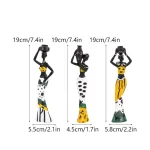 African Black Woman Figurines Sculptures Friends Gift Home Ornamenten Hars Retro Ambachten Accessories Shelf Decoration - Image 8