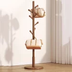 Wooden Floor Rail Coat Racks Corner Shelf Adjustable Garment Coat Racks Hanging Hall Tree Porte Manteau Lounge Suite Furniture - Image 2