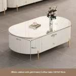 Modern Decorative Coffee Tables Luxury Decor Metal Minimalist Coffee Tables Unique Oval Stolik Kawowy Living Room Furniture - Image 21