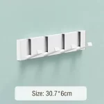 Foldable Coat Rack Wall Hanger Shelves Steel Shelf Behind Door Hooks Clothes Organizer Towel Rack Key Storage Bathroom Furniture - Image 13