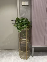 Nordic 3 Layer Golden Metal Bathroom Storage Basket Floor Multi-layer Multi-function Basket Shelf полка напольная в ванну - Image 5