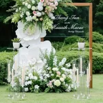 4PCS 5 Arm Candelabra,Clear Centerpiece for Table,Acrylic Centerpiece Stand for Wedding Reception,Candle Holder for Room Decor - Image 2
