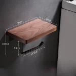 Black Walnut Toilet Paper Holder Wood PaperTowel Rack Bathroom Storage Rack Roll Tissue Holders Wooden Wall Hanging Paper Shelf - Image 7