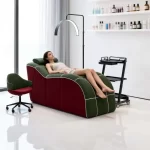 Modern Compressed Sofa Facial Bed Set for Living Room Hotel Use Minimalist Style Sponge Filled Vacuum Fabric Lash Bed