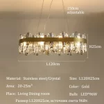 Luxury LED Crystal Pendant Lights Home Living Dining Room Lighting Decorate Lustre Villa Hotel Bar Ceiling Chandeliers Fixtures - Image 8
