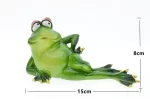 YES 1-2Pcs 3D Craft Resin Creative Thinking Reading Frog Model Figurine Home Office Tabletop Decor Gift Birthday Present - Image 11