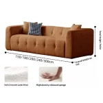 Any Size Custom Compressed Fabric Sofa Hand Tufted Design Integrated Sponge Roll Pack Shipping Multiple Color Living Room Bedroo - Image 20
