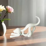 Abstract Ribbon Dog Sculpture Home Office Desk Shelf Tabletop Decor Modern Art Figurine Gift For Living Room Study -Unique - Image 4