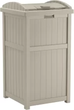 Suncast 30 Gallon Outdoor Trash Hideaway Resin Refuse Container Lid Cyberspace Concealed Waste Storage Patio Backyard Garden - Image 10