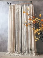 Hand Woven Macrame Curtain Tapestry Cotton Rope Macrema Door Windown  Tapestry Curtain Bedside Wall Hanging Tapetry Boho Decor - Image 5
