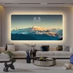 Digital perpetual calendar electronic clock hanging watch decoration artist uses restaurant clock wall hanging light