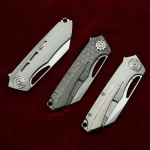 LEMIFSHE New Neutralizer  Titanium Handle Ceramic Bearing Pocket EDC Tool Kitchenware Hunt Camping 154CM Outdoor Folding Knife - Image 5