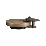Designer Stainless Coffee Tables European Luxury Round Tea Table Living Room Furniture Italian Tempered Glass Furniture Home - Image 6