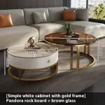 Round Unique Coffee Tables Waterproof Modern Simple Metal Coffee Tables Aesthetic Organizer Muebles De La Sala Home Decoration - Image 34