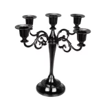 3/5 Arms Metal Candelabra Candlestick Stand Vintage Golden Candle Holder for 2025 Christmas Wedding Event Party Table Decoration - Image 9