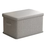 Clothes Storage Box Household Large-capacity Wardrobe Snacks Toys Layered Finishing Artifact Folding Storage Box Basket with Lid - Image 2